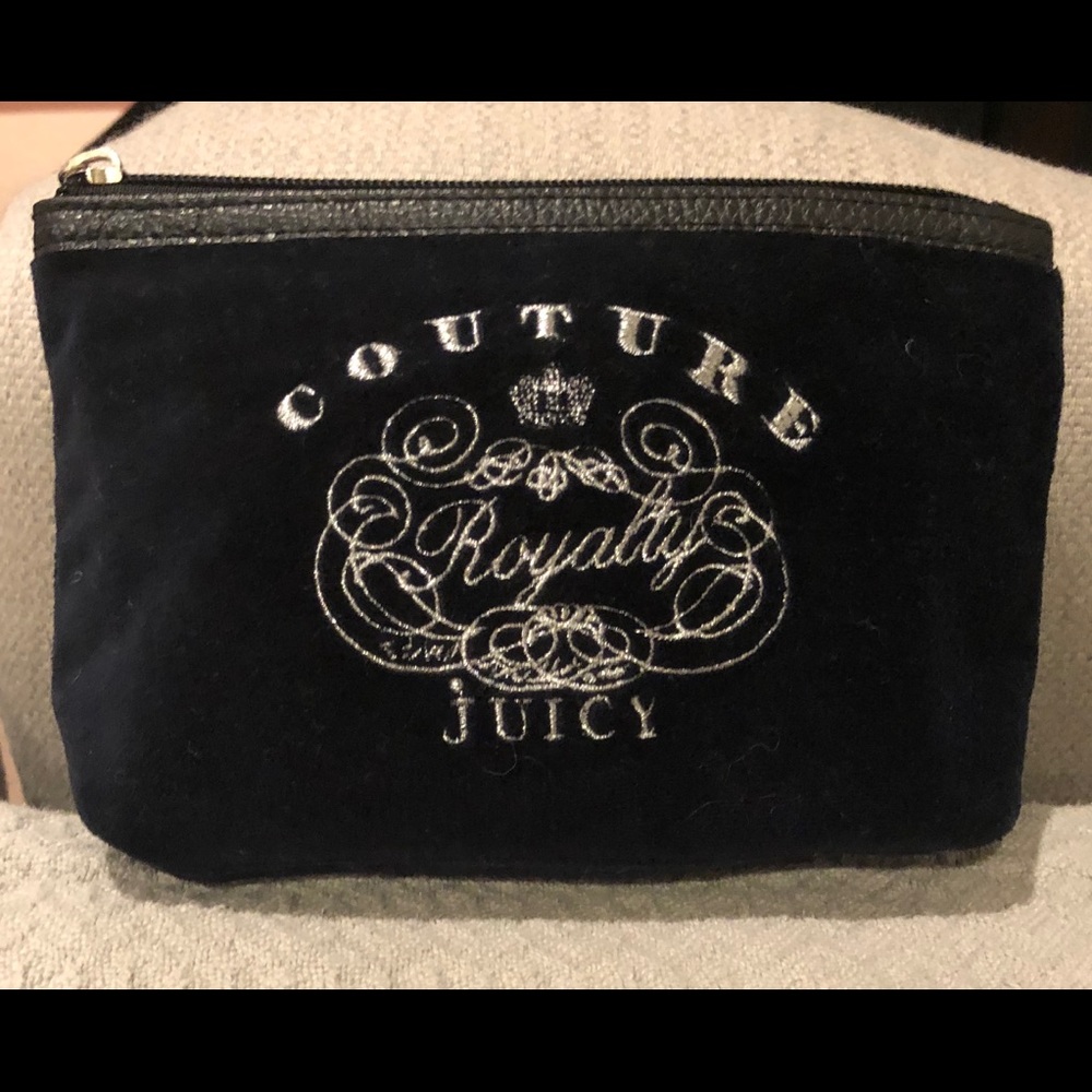 Juicy Couture black velvet cosmetic case